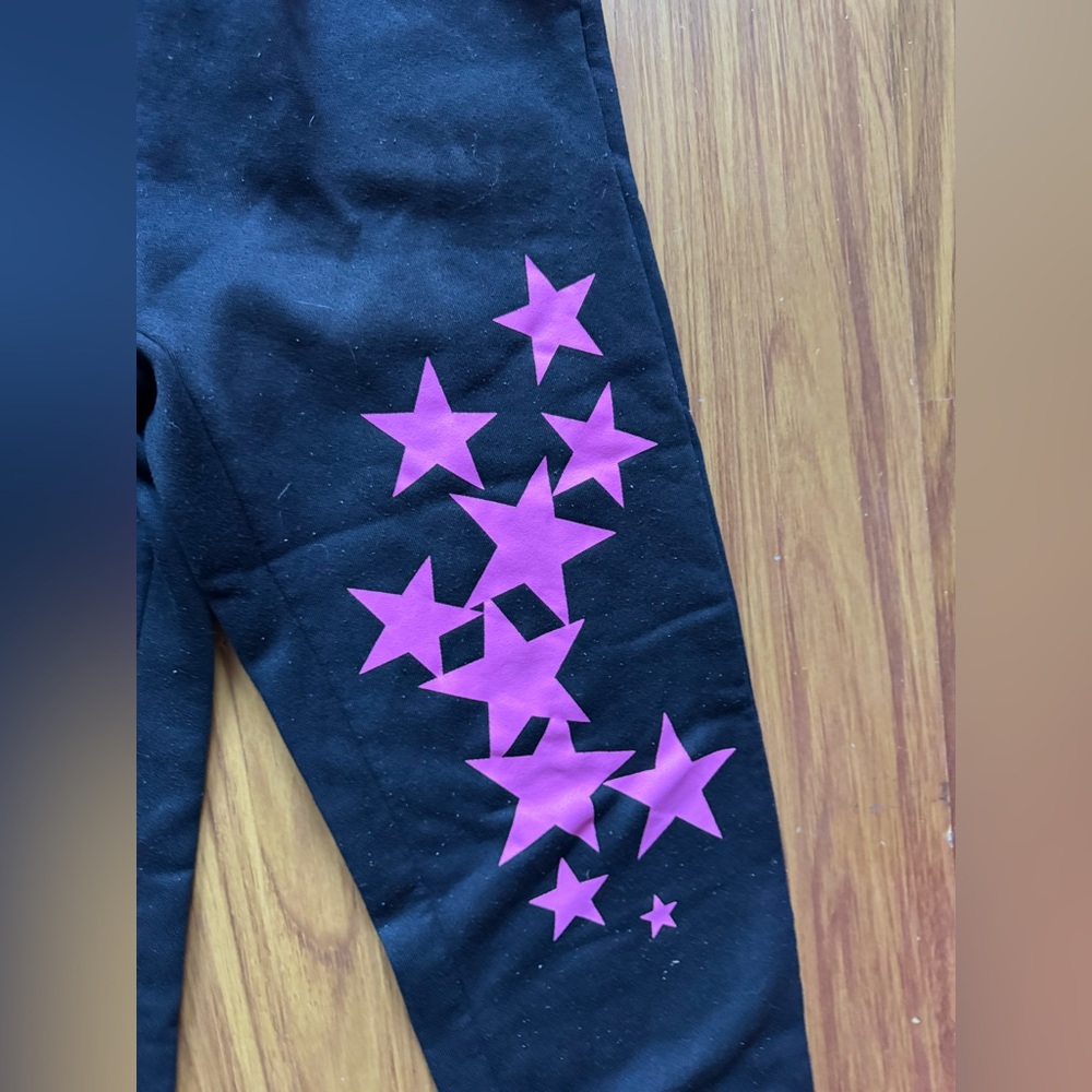 Women size small Black and Pink Star Sweatpants - Picture 6 of 11